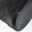 CHANEL Chain Shoulder Bag Lamb Skin Black Gold CC Auth 149046-18