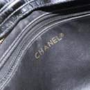 CHANEL Chain Shoulder Bag Lamb Skin Black Gold CC Auth 149046-20