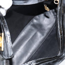 CHANEL Chain Shoulder Bag Lamb Skin Black Gold CC Auth 149046-9