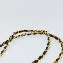 CHANEL Chain Shoulder Bag Lamb Skin Black Gold CC Auth 149046-14