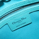 Christian Dior Canage Panarea Bag Coated Canvas Turquoise Blue Auth 149047-17