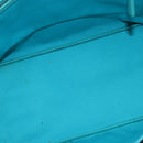 Christian Dior Canage Panarea Bag Coated Canvas Turquoise Blue Auth 149047-11