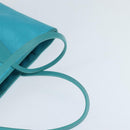 Christian Dior Canage Panarea Bag Coated Canvas Turquoise Blue Auth 149047-7