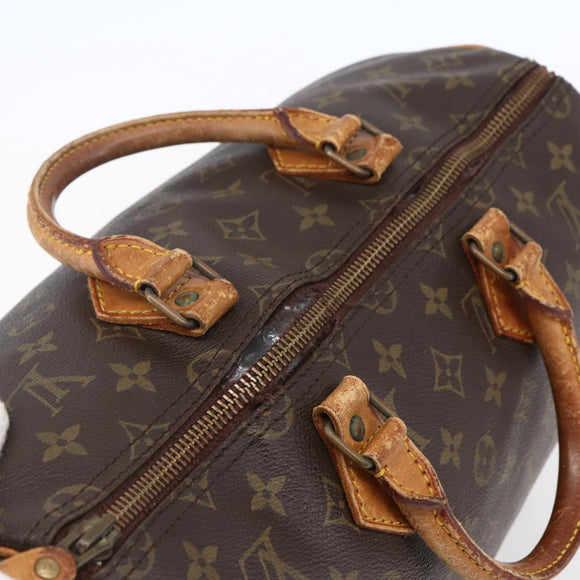 LOUIS VUITTON Monogram Speedy 35 Hand Bag M41524 LV Auth 149054