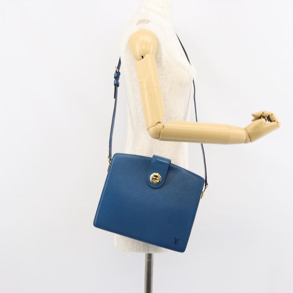 LOUIS VUITTON Epi Capuchin Shoulder Bag Blue M52345 LV Auth 149056