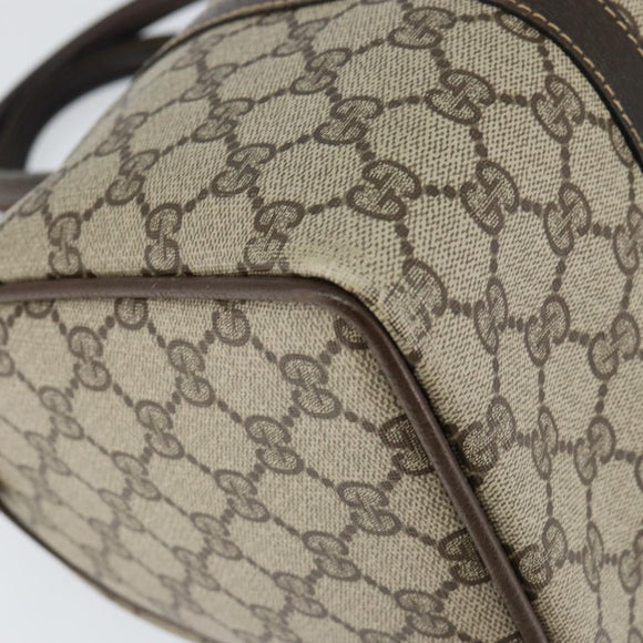 GUCCI GG Supreme Web Sherry Line Bag PVC Beige Gold 24 012 3842 Auth 149058