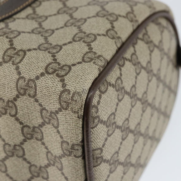 GUCCI GG Supreme Web Sherry Line Bag PVC Beige Gold 24 012 3842 Auth 149058