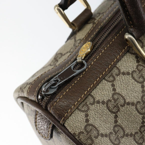 GUCCI GG Supreme Web Sherry Line Bag PVC Beige Gold 24 012 3842 Auth 149058