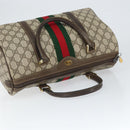 GUCCI GG Supreme Web Sherry Line Bag PVC Beige Gold 24 012 3842 Auth 149058-6