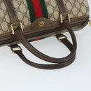 GUCCI GG Supreme Web Sherry Line Bag PVC Beige Gold 24 012 3842 Auth 149058-7