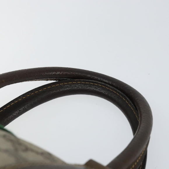 GUCCI GG Supreme Web Sherry Line Bag PVC Beige Gold 24 012 3842 Auth 149058