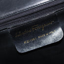 Salvatore Ferragamo Chain Shoulder Bag Leather Black Gold Auth 149060-12