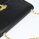 Salvatore Ferragamo Chain Shoulder Bag Leather Black Gold Auth 149060-6