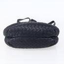 BOTTEGA VENETA INTRECCIATO Hand Bag Leather 2way Navy Gold Auth 149061-11