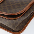 CELINE Macadam Canvas Shoulder Bag PVC Leather Brown Gold Auth 149062-9