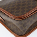 CELINE Macadam Canvas Shoulder Bag PVC Leather Brown Gold Auth 149062-14