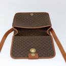 CELINE Macadam Canvas Shoulder Bag PVC Leather Brown Gold Auth 149062-18