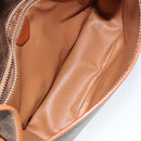 CELINE Macadam Canvas Shoulder Bag PVC Leather Brown Gold Auth 149062-10