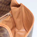 CELINE Macadam Canvas Shoulder Bag PVC Leather Brown Gold Auth 149062-20