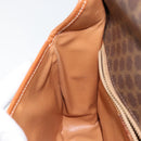 CELINE Macadam Canvas Shoulder Bag PVC Leather Brown Gold Auth 149062-21