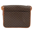 CELINE Macadam Canvas Shoulder Bag PVC Leather Brown Gold Auth 149062-2