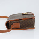 CELINE Macadam Canvas Shoulder Bag PVC Leather Brown Gold Auth 149062-4