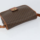 CELINE Macadam Canvas Shoulder Bag PVC Leather Brown Gold Auth 149062-6