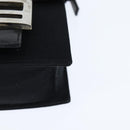 FENDI Mamma Baguette Shoulder Bag Nylon Black Silver Auth 149063-15