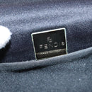 FENDI Mamma Baguette Shoulder Bag Nylon Black Silver Auth 149063-19