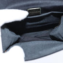 FENDI Mamma Baguette Shoulder Bag Nylon Black Silver Auth 149063-11