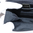 FENDI Mamma Baguette Shoulder Bag Nylon Black Silver Auth 149063-21