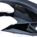 FENDI Mamma Baguette Shoulder Bag Nylon Black Silver Auth 149063-22