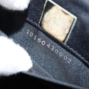 FENDI Mamma Baguette Shoulder Bag Nylon Black Silver Auth 149063-12