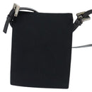 FENDI Mamma Baguette Shoulder Bag Nylon Black Silver Auth 149063-2