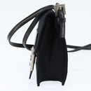 FENDI Mamma Baguette Shoulder Bag Nylon Black Silver Auth 149063-4