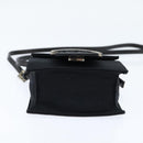 FENDI Mamma Baguette Shoulder Bag Nylon Black Silver Auth 149063-5