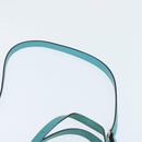 GUCCI Hand Bag Leather 2way Turquoise Blue Gold 309614 Auth 149064-14