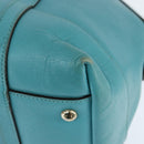 GUCCI Hand Bag Leather 2way Turquoise Blue Gold 309614 Auth 149064-10