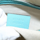 GUCCI Hand Bag Leather 2way Turquoise Blue Gold 309614 Auth 149064-12