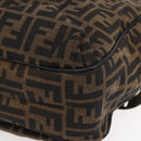 FENDI Zucca Canvas Tote Bag Black Brown Auth 149065-17