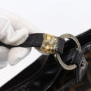 FENDI Zucca Canvas Tote Bag Black Brown Auth 149065-8