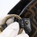 FENDI Zucca Canvas Tote Bag Black Brown Auth 149065-9