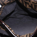 FENDI Zucca Canvas Tote Bag Black Brown Auth 149065-25