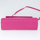 FENDI Hand Bag Nylon 2way Pink Gold Auth 149066-5