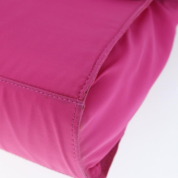 FENDI Hand Bag Nylon 2way Pink Gold Auth 149066