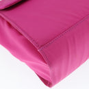 FENDI Hand Bag Nylon 2way Pink Gold Auth 149066-16