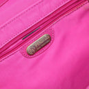 FENDI Hand Bag Nylon 2way Pink Gold Auth 149066-19