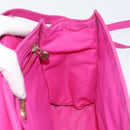 FENDI Hand Bag Nylon 2way Pink Gold Auth 149066-20