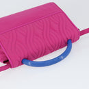 FENDI Hand Bag Nylon 2way Pink Gold Auth 149066-6