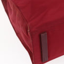 PRADA Tote Bag Nylon Red Silver Auth 149067-16